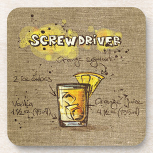 Screw Driver Cocktail Drink Coaster