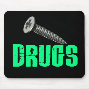 Screw Drugs Light Green Mouse Mat