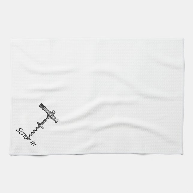 Screw It Corkscrew Tea Towel (Horizontal)