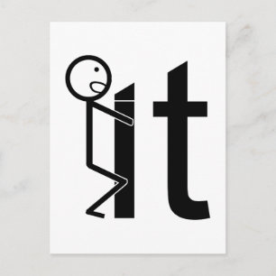 Screw It Funny Stick Figure Gifts Postcard