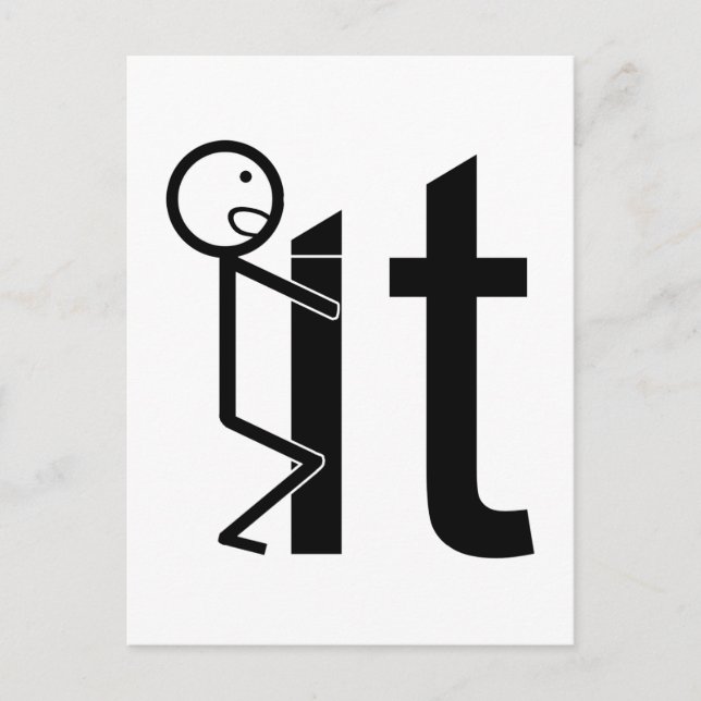 Screw It Funny Stick Figure Gifts Postcard (Front)