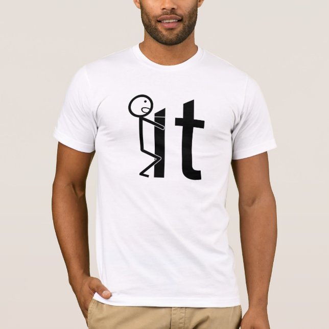 Screw It Funny Stick Figure Men's T-shirt (Front)
