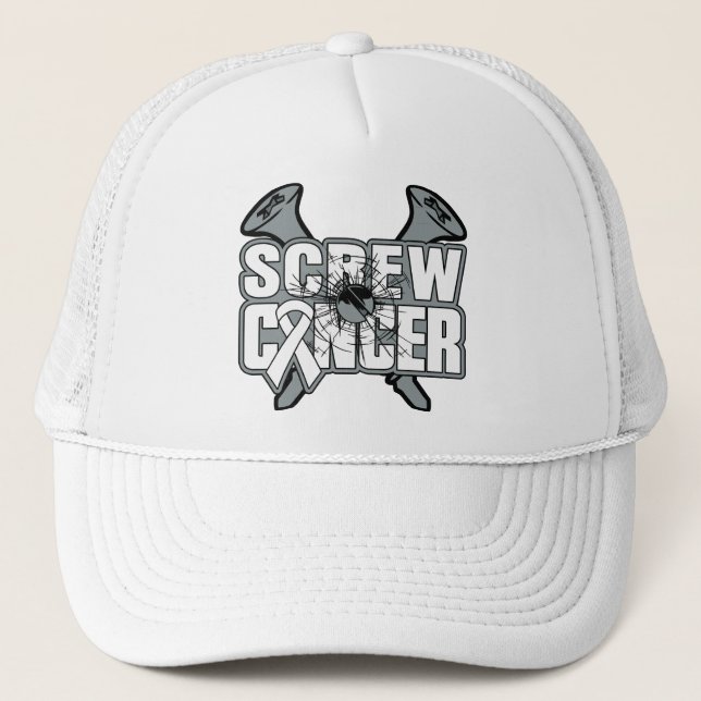 Screw Lung Cancer Trucker Hat (Front)