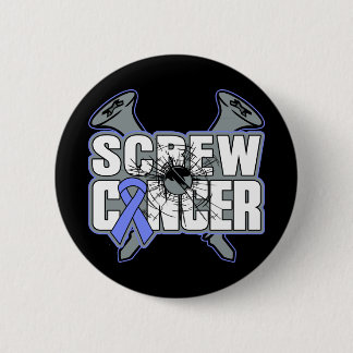 Screw Oesophageal Cancer 6 Cm Round Badge