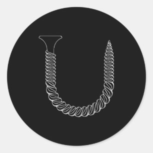 Screw Shaped U - Funny Tool Insul  Classic Round Sticker