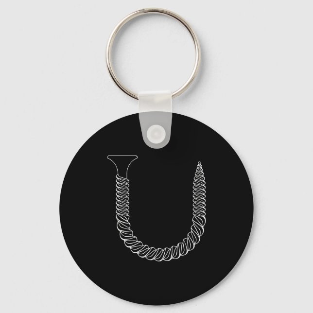 Screw Shaped U - Funny Tool Insul  Key Ring (Front)