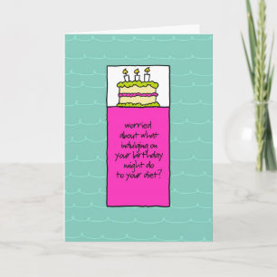 Screw the Carbs Birthday Cake Card