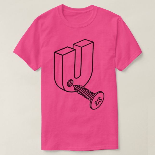 Screw U Funny Construction Worker Handyman pun adu T-Shirt (Design Front)