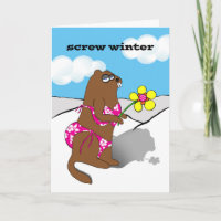Screw Winter, Funny Groundhog Day, Bikini Clad