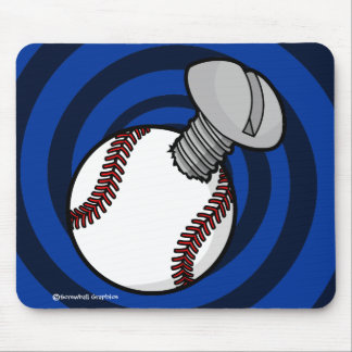 Screwball Mousepad (Blue Spiral BG)