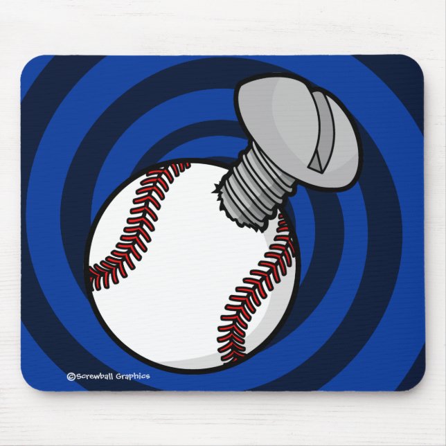 Screwball Mousepad (Blue Spiral BG) (Front)
