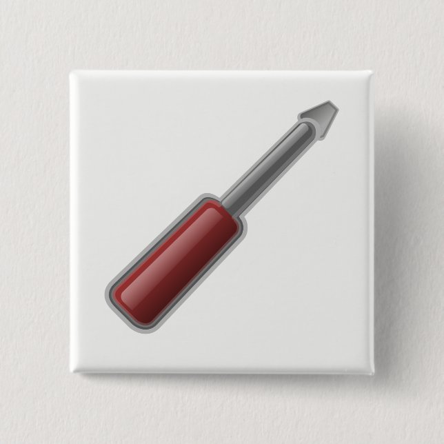 Screwdriver 15 Cm Square Badge (Front)