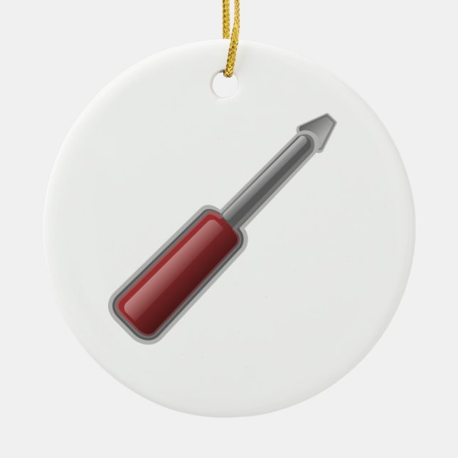 Screwdriver Ceramic Tree Decoration (Front)