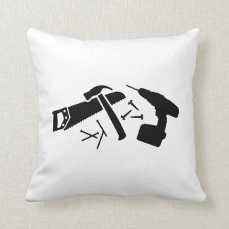 Screwdriver hammer nails saw cushion