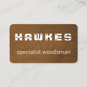 Screwed In Panel Your Name Business Card