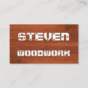 Screwed In Panel Your Name Business Card