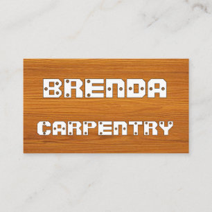 Screwed In Panel Your Name Business Card