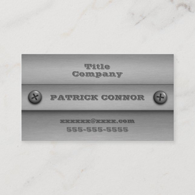 Screwed Metal Business Cards (Front)