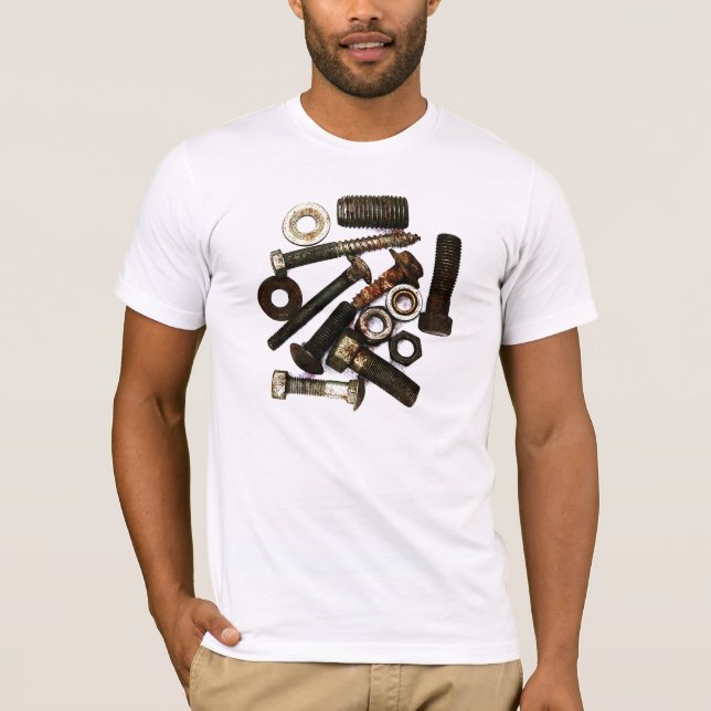 screws, nuts and bolts tshirt (Front)
