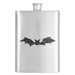 Scribble Bat Hip Flask