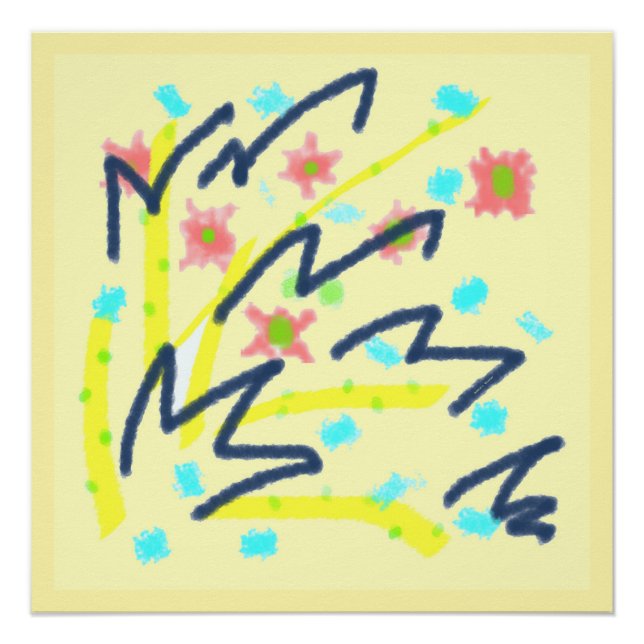 Scribble Buds Glossy Poster (Front)