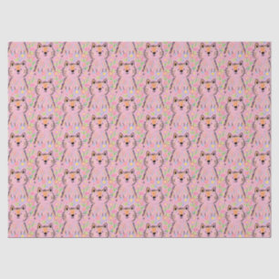 Scribble Cat Tissue Paper Pink