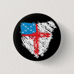 Scribble Episcopal Shield 3 Cm Round Badge