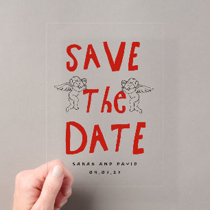 Scribble Funny Doodle Save the date Invitation