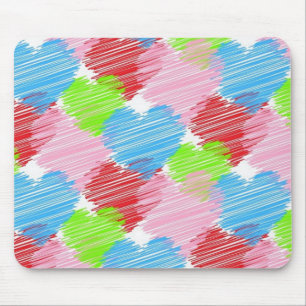 scribble-hearts mouse mat