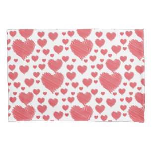 Scribble Hearts Pillowcase