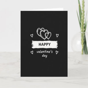 Scribble Hearts Valentines Day Card