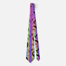 Scribble Love Xoxo Heart Stripe Neck Tie