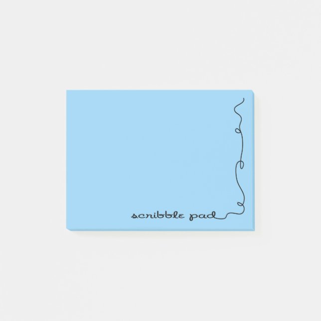 Scribble Pad Blue Post-it Notes (Front)