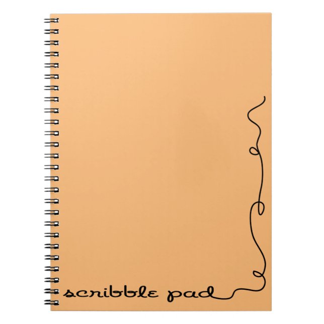 Scribble Pad Orange Notebook (Front)