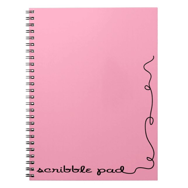 Scribble Pad Pink Notebook (Front)
