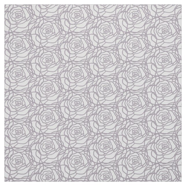 Scribble Rose Hand drawn Elegant Pattern Fabric (Swatch)