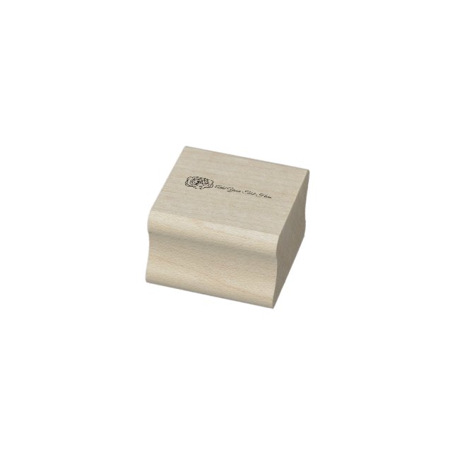 Scribble Rose Small Business Logo  Rubber Stamp (Stamp)