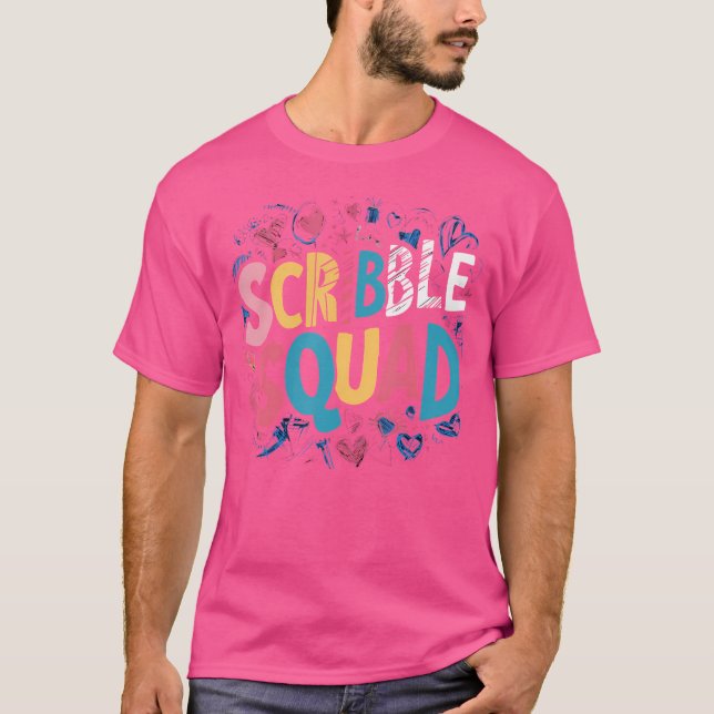 Scribble Squad Funny Sketching Fan Drawing Costume T-Shirt (Front)