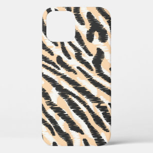 Scribble Zebra Leopard: Vintage Fur iPhone 12 Case