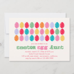 Scribbled Easter Eggs Party Invitations