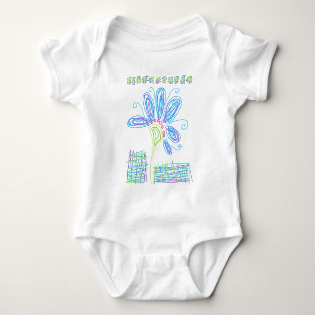 Scribbled Flower Abstract Wearable Art  T-Shirt (Front)