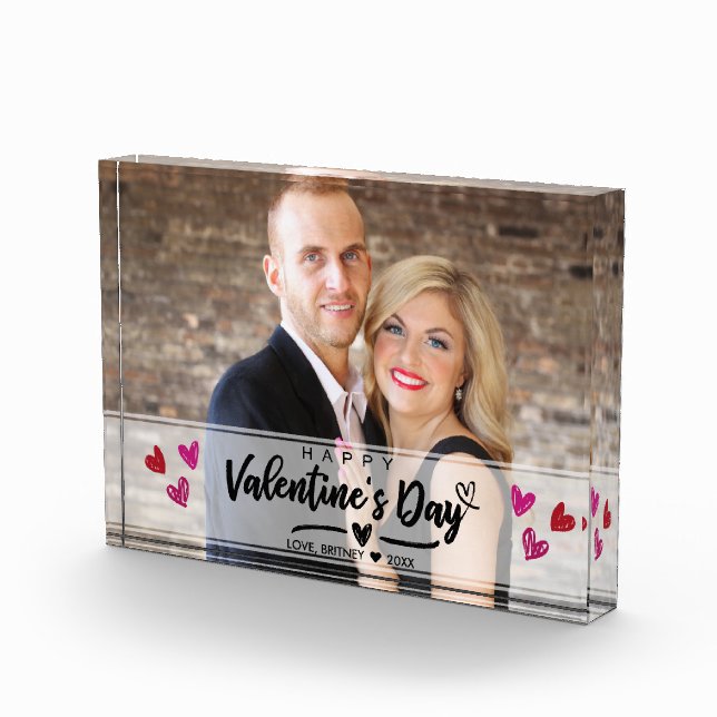 Scribbled Red Pink Hearts Valentine's Day Photo (Right)