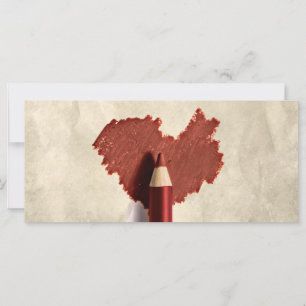 Scribbled Sketched Heart Drawing Pen Gift Card