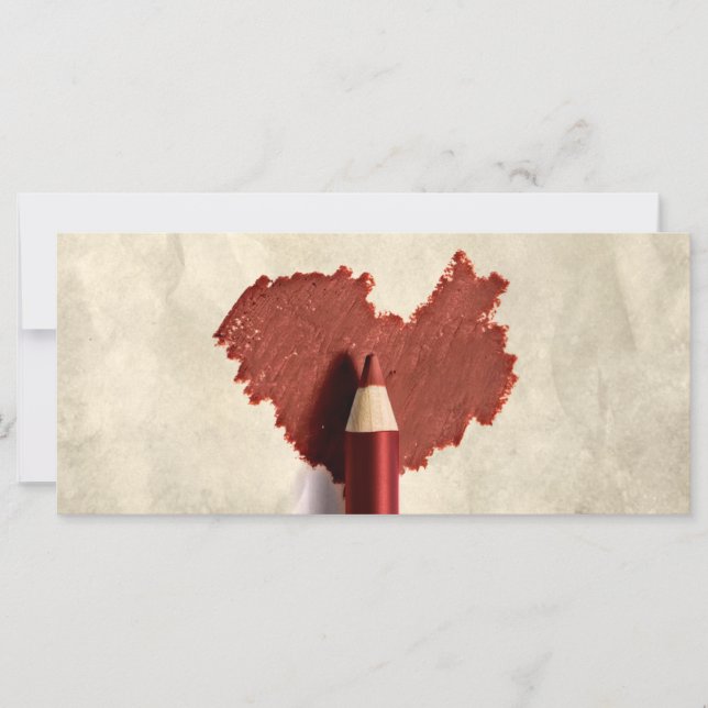 Scribbled Sketched Heart Drawing Pen Gift Card (Front)