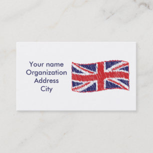 Scribbled Union Flag Business Card