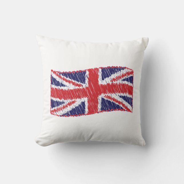 Scribbled Union Flag Cushion (Front)
