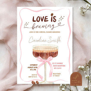 ScribbleEspresso Martini Coquette Love is Brewing  Invitation