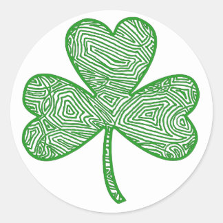 Scribbleprint Clover Classic Round Sticker