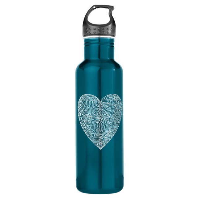 Scribbleprint Heart 710 Ml Water Bottle (Front)