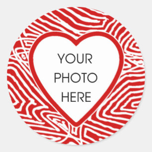 Scribbleprint Heart Border Stickers Template